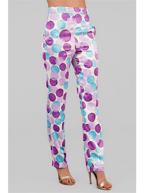 Pantalone in raso fantasia elmas phil | 011057FANTASIA